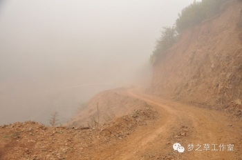 起霧了，原本美麗的霧氣卻暗含危險，把本來就十分曲折的道路變得更加危險重重。